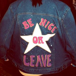 HAND PAINTED denim jacket